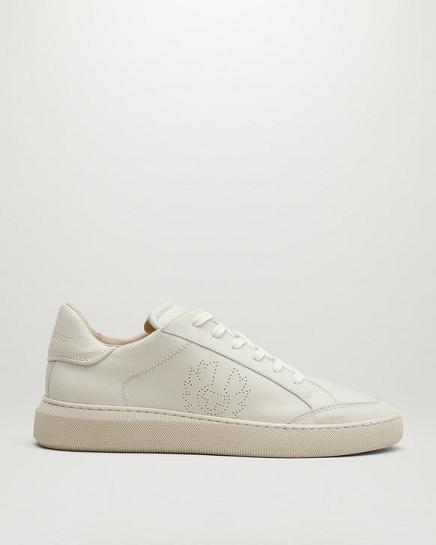 Basket Belstaff Homme Track Low Top Blanche Cuir France FX7629813